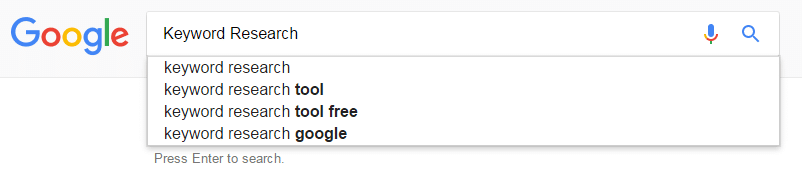 Google Search Suggestions