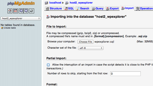 Database Import1