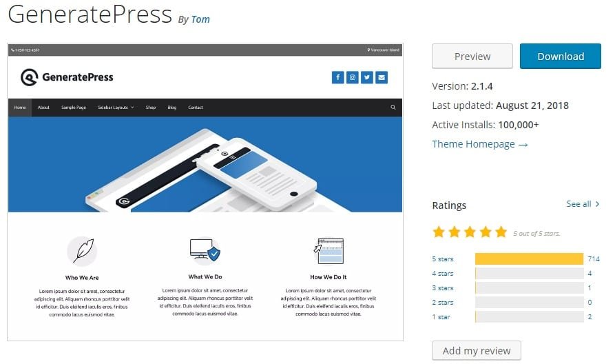 generatepress wordpress repository